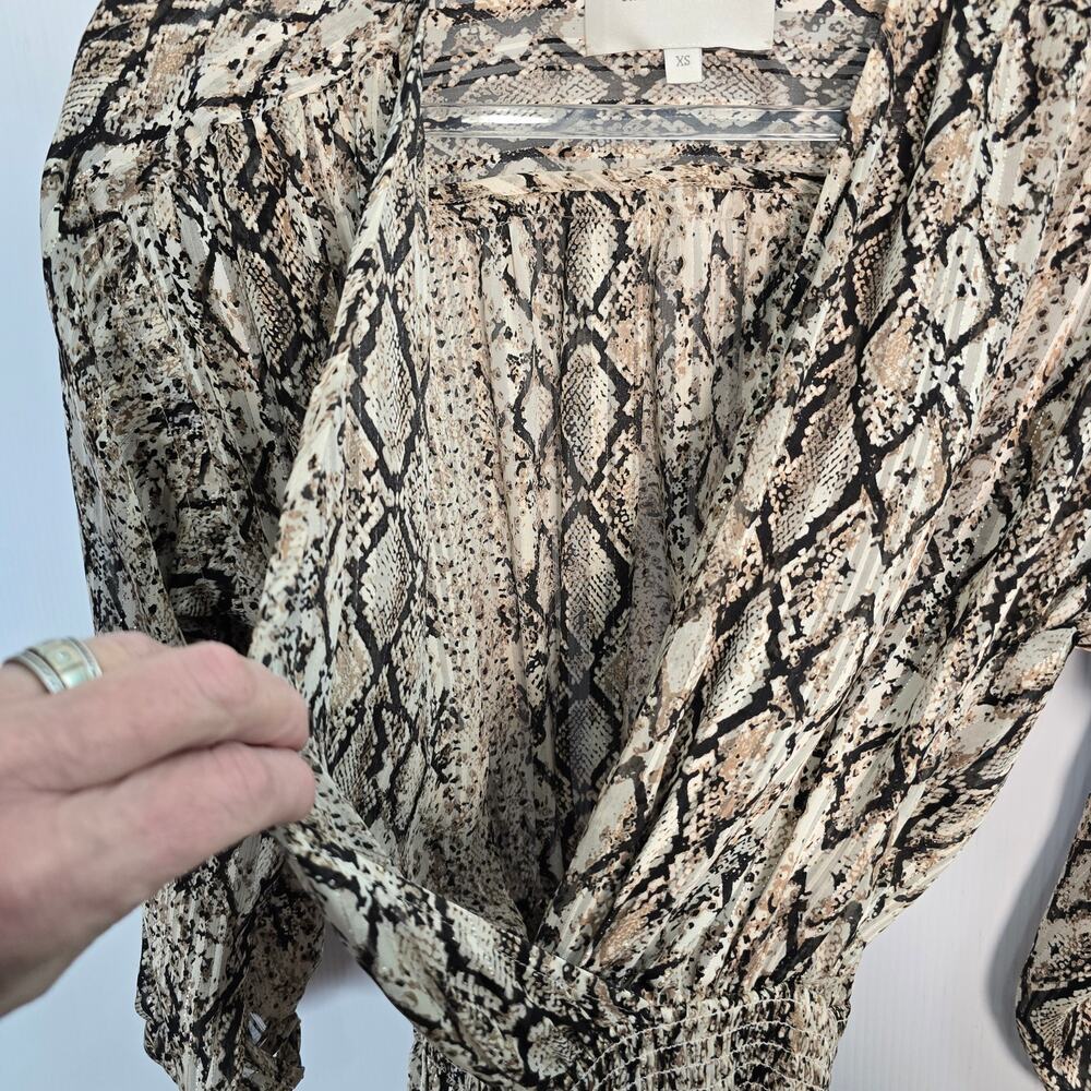 Brochu Walker Olivia Metallic Python Snake Print … - image 10